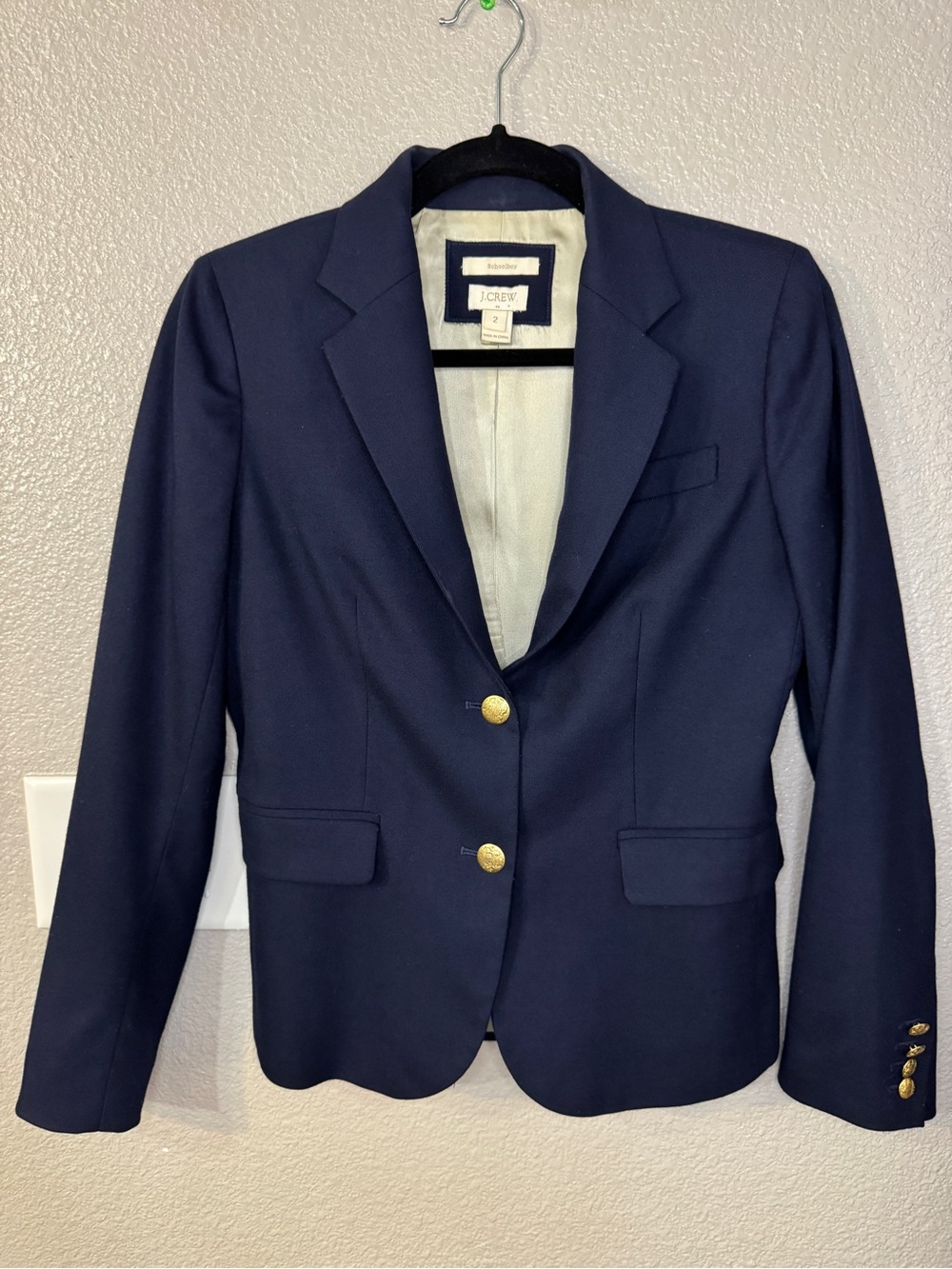 J. Crew Navy Blazer with Gold Buttons